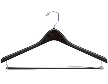 Blazer 221b - 17 Inch Plastic  Suit Hanger with Wooden Bar